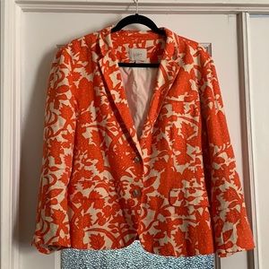 LOFT Linen Patterned Blazer